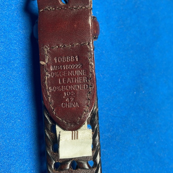 Fossil weather dark brown braided belt - Picture 4 of 5